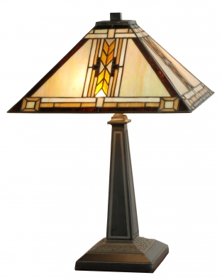 Tiffany stijllijst lamp, mooi ontwerp kap.