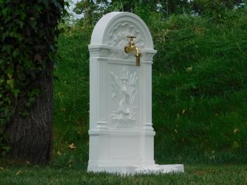 Standing Fountain - White - Aluminium - Brass Tap