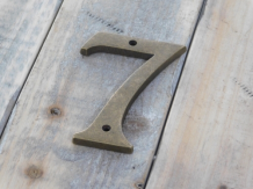 House numbers, brass antique-brass-any combination of 1-9