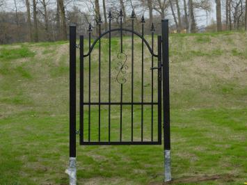 Ornamental gate - powder-coated black - fencing
