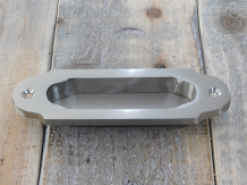 Sliding door handle - bowl handle - matt nickel