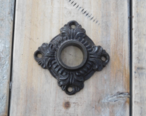 Rosette - antique iron - for door handle or door knob