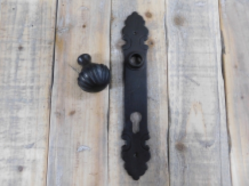 Half set of door hardware - for front door - PZ92 - antique iron