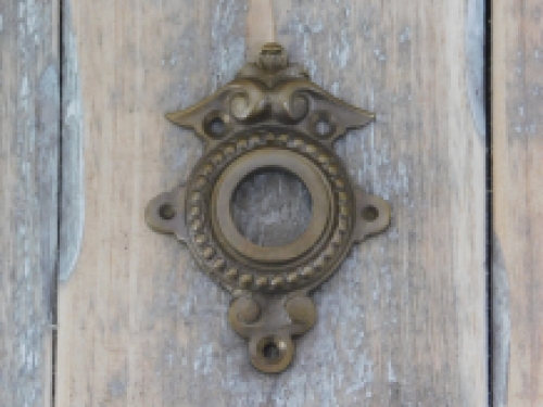 Rosette - patinated brass - for door handle or knob