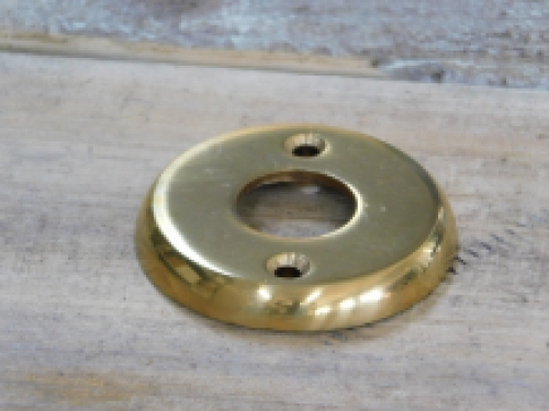 Rosette - polished brass - for door handle or door knob