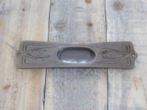 Sliding door handle - Art Nouveau - brass patinated