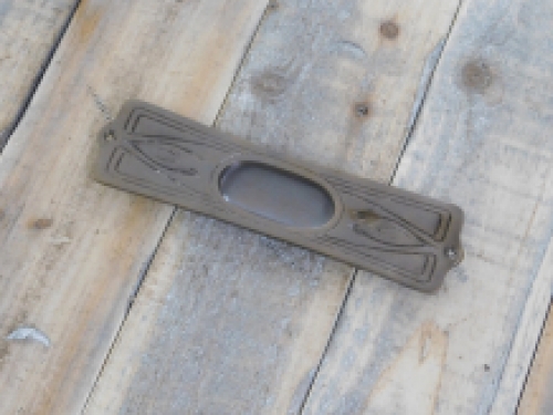 Sliding door handle - Art Nouveau - brass patinated