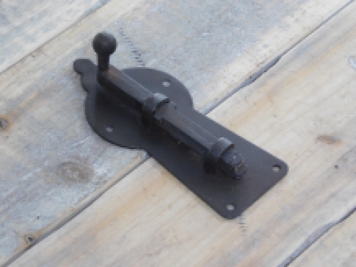 Sliding lock - antique iron - waxed