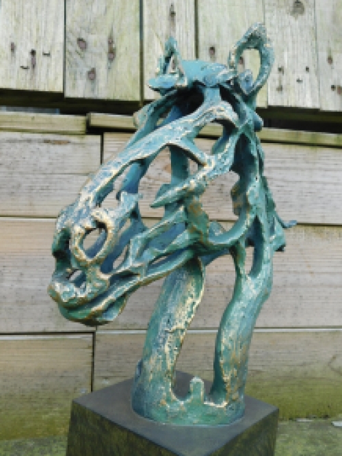 Abstract statue Horse head - Polystone 