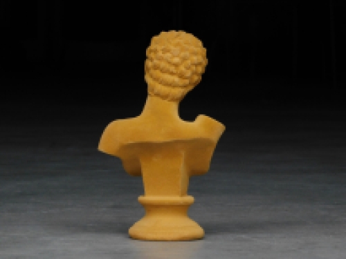 Statue of Adam - finished in velvet - colour Ochre