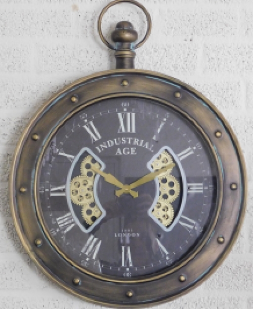 Wall clock ''Industrial Age'' pocket watch model