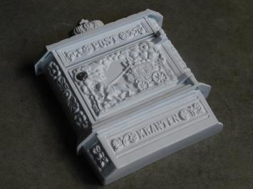 Last: Letterbox with newspaper roll - Wall model - White