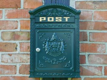 Wall mailbox Post - Green - Alu