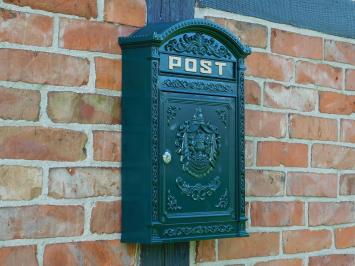 Wall mailbox Post - Green - Alu