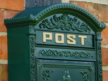 Wall mailbox Post - Green - Alu