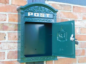 Wall mailbox Post - Green - Alu