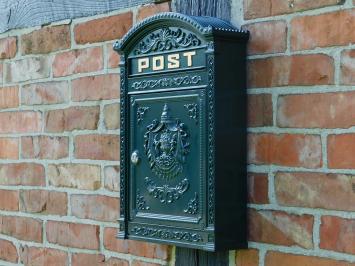 Wall mailbox Post - Green - Alu