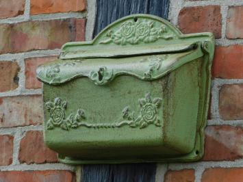 2 more: Vintage Letterbox - Cast Iron - Green with Brown