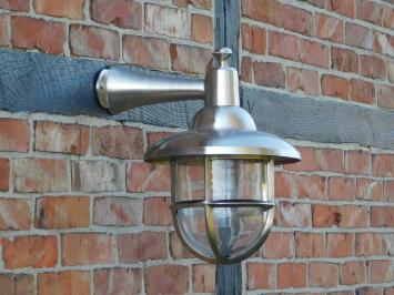 Antique classic ship's lamp - wall lamp - nickel-plated brass - fors