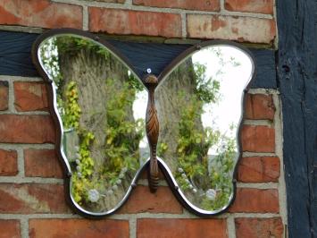 Antique Mirror Butterfly - Wood - Unique item