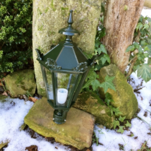 Sfeerlamp in antieke look - tuinlamp nostalgie buitenlamp - H.98 cm