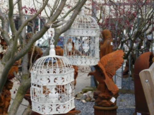 Bird cages, small + large, metal