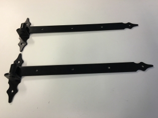 Set of 2 door straps and 2 clamps S - steel - 40 x 3.0