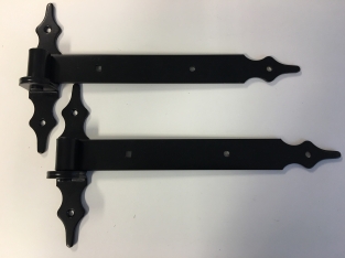 Set of 2 door straps and 2 clips - steel - 40 x 4.5