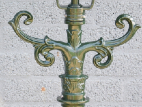 Classical lantern 'Barcelona' - outdoor lamp with ceramic socket and glass, alu green or black, 275cm