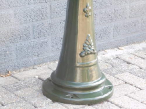 Classical lantern 'Barcelona' - outdoor lamp with ceramic socket and glass, alu green or black, 275cm