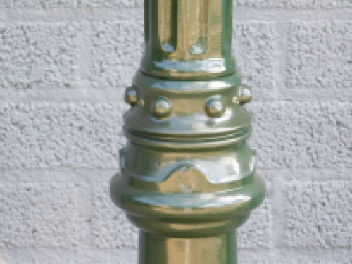 Classical lantern 'Barcelona' - outdoor lamp with ceramic socket and glass, alu green or black, 275cm