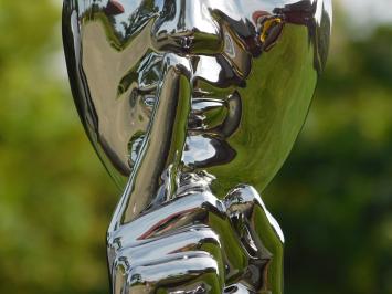 Ceramic ''Whisperer'' Statue - Chrome Finish