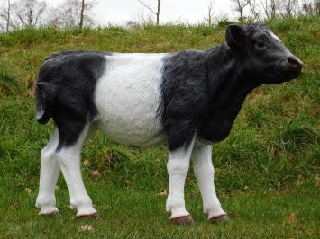 Statue Calf - 105 cm - Black and white - Polystone