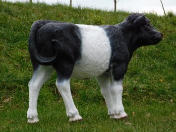 Statue Calf - 105 cm - Black and white - Polystone