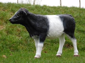 Statue Calf - 105 cm - Black and white - Polystone