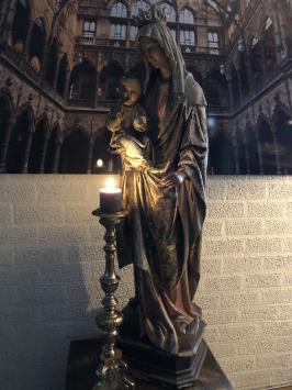 Statue Mother Mary / Mother Mary with Jesus XL - 135 cm - Old Polystone
