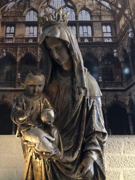Statue Mother Mary / Mother Mary with Jesus XL - 135 cm - Old Polystone