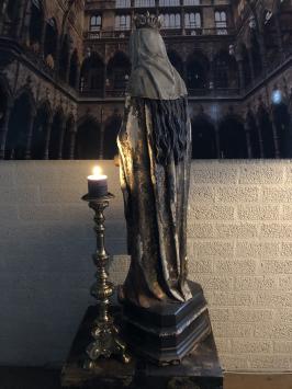 Statue Mutter Maria mit Jesus XL - 135 cm - Alt Polystone