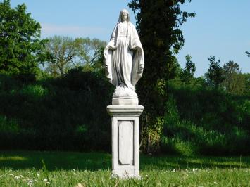 Statue of Mary on pedestal - 125 cm - Stone