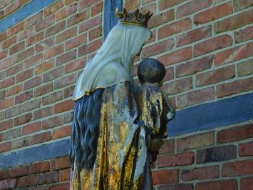 Statue Mutter Maria mit Jesus XL - 130 cm - Alt Polystone