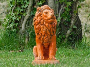 Statue Orange Löwe - 35 cm - Stein