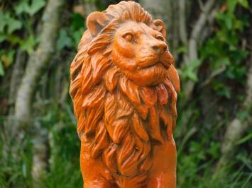 Statue Orange Lion - 35 cm - Stone