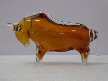 Glass Bull Statue - 30 cm Wide - Bull Statue