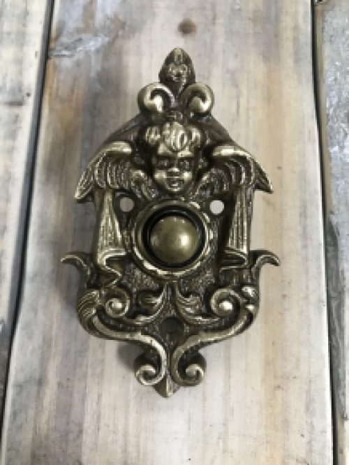 Doorbell Angel - brass patinated