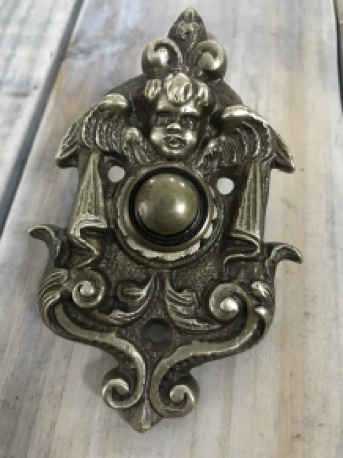 Doorbell Angel - brass patinated