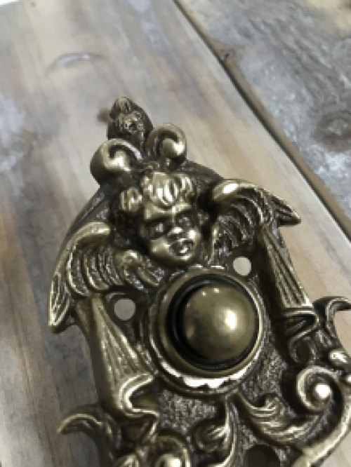 Doorbell Angel - brass patinated