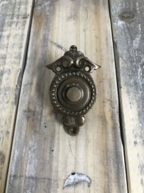 Door bell classic - patinated brass