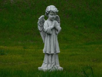 Statue standing Angel - full stone - white grey