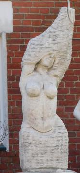 Bare Woman Water Spout - 105 cm - Stone