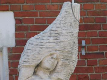 Nackte Frau Wasserspeier - 105 cm - Stein